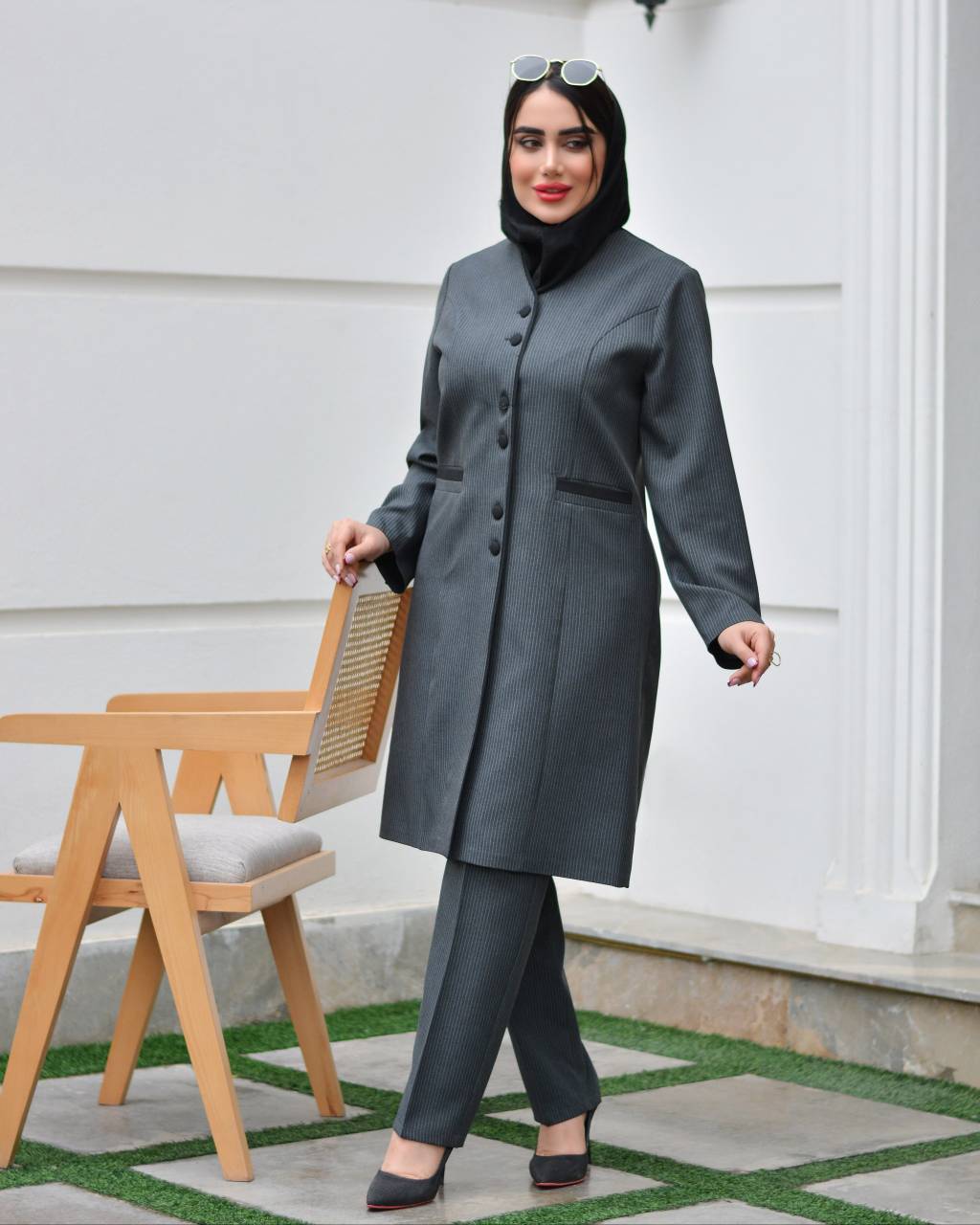 مانتو شلوار اداری دیپلمات مدل دیبا